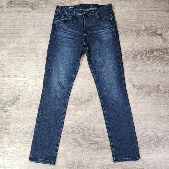 Ag Adriano Goldschmied Denim - AG Adriano Goldschmied Prima Ankle Dark Wash Denim Cigarette Ankle Jean 27 R